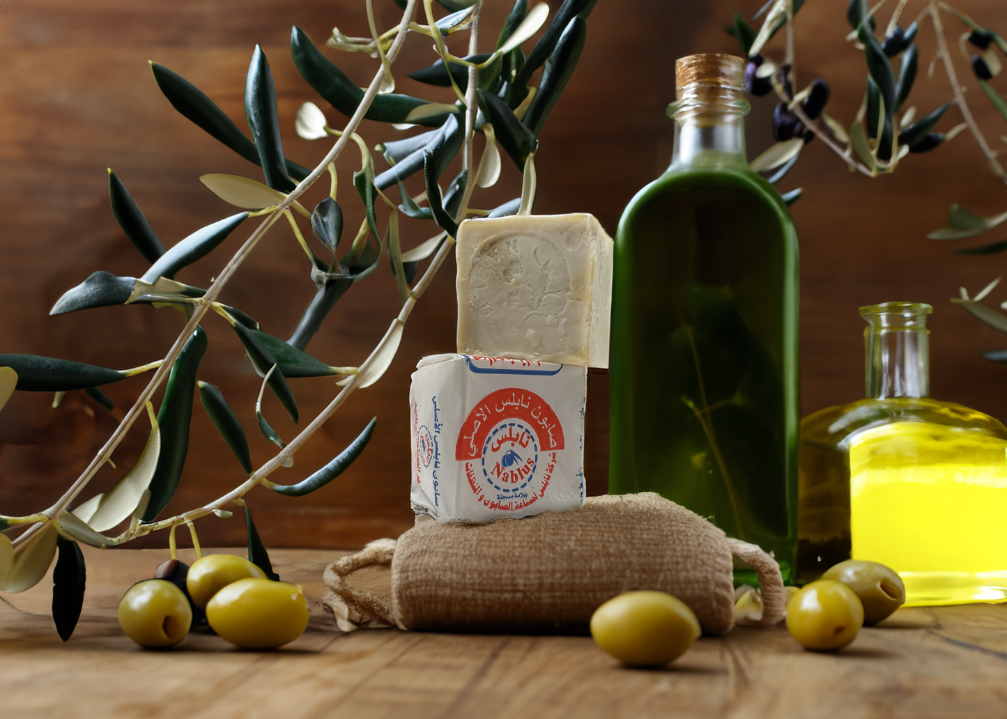 Handcrafted traditional Nabulsi soap bar from Nablus Soap Company, featuring natural ingredients like olive oil. This authentic soap preserves centuries-old techniques for a luxurious cleansing experience. Experience the heritage of Nabulsi soap with this artisanal beauty essential